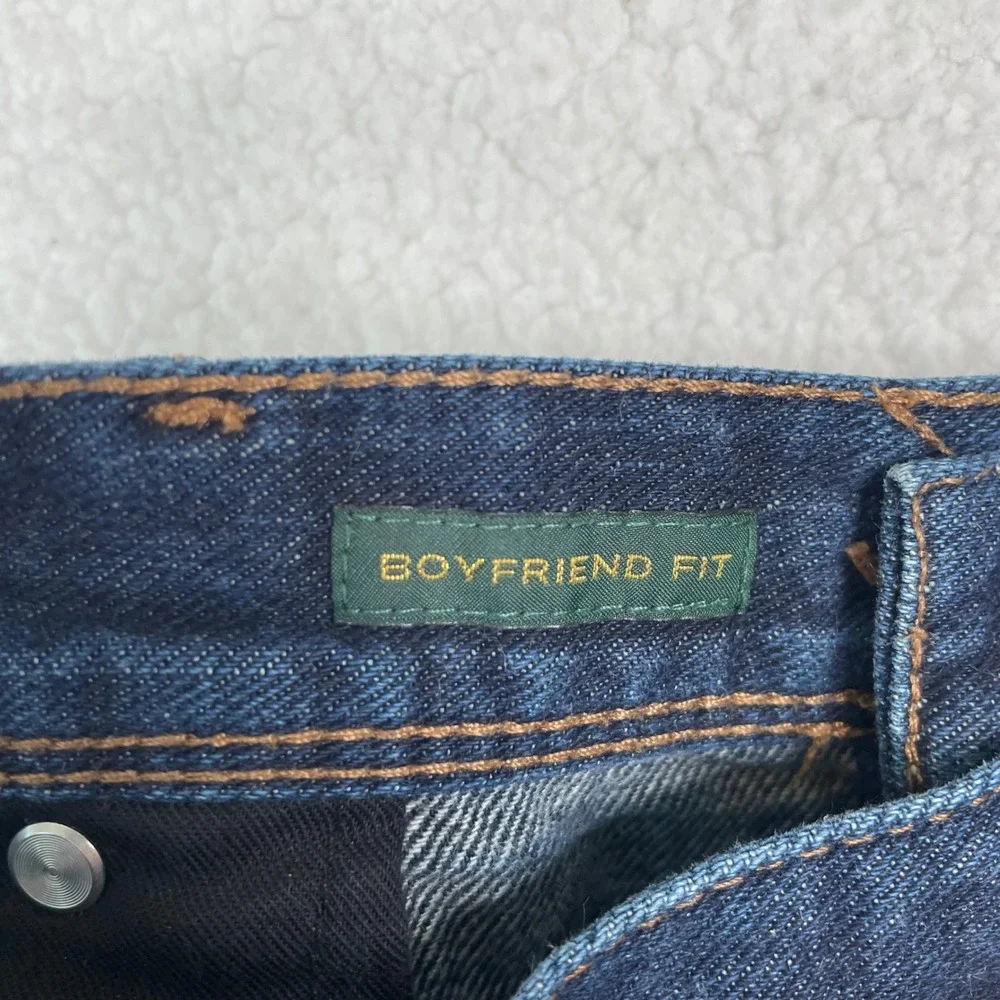 Lauren Ralph Lauren Boyfriend Fit Jeans Dark Wash Straight Leg Size 10 Classic